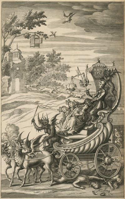 Caballero protegiendo a la reina y a los niños cabalgando sobre la libertad de English School