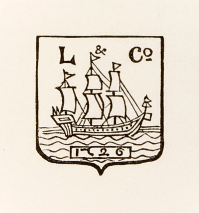 Logotipo de L & Co Ship 1726 utilizado por Longmans Green and Company de English School