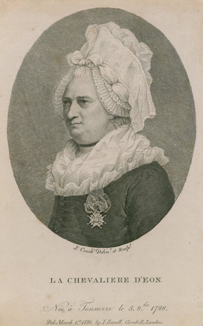 La Chevaliere DEon, nacida en Tonnerre, 5 de agosto de 1728 de English School