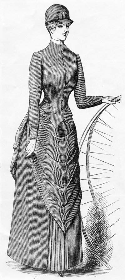 Traje de ciclismo para damas, c.1880-1900 de English School