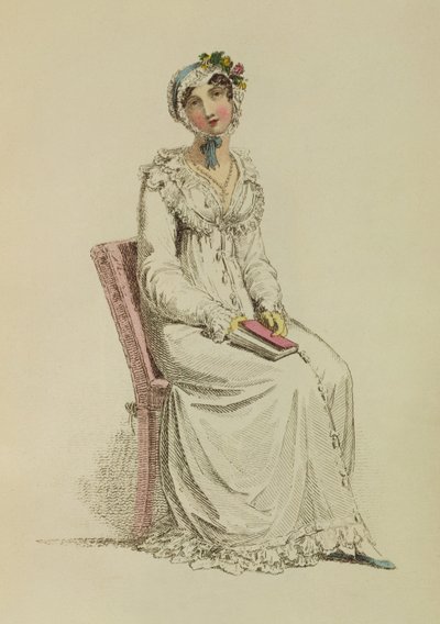 Vestido de Mañana para Damas, lámina de moda de Ackermanns Repository of Arts, 1815 de English School