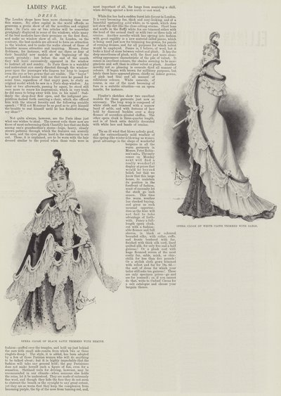 Página de Damas, Vestido (litografía) de English School