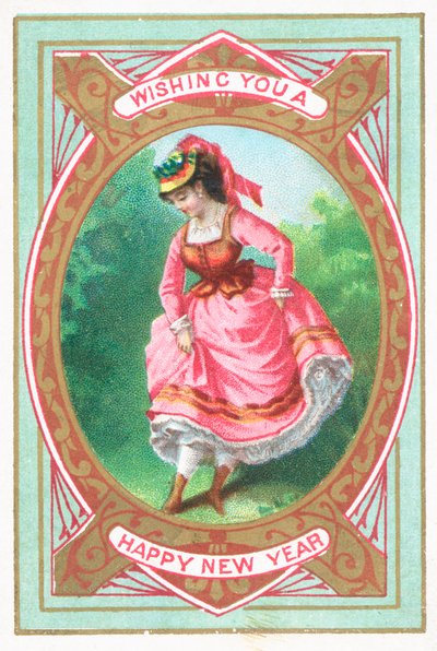Dama Bailando, Tarjeta de Año Nuevo de English School