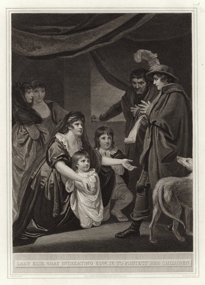Lady Elizabeth Gray suplicando a Eduardo IV que proteja a sus hijos de English School