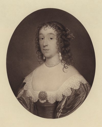 Lady Fauconberg (Mary Cromwell), tercera hija de Oliver Cromwell (litografía) de English School