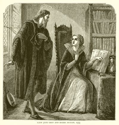 Lady Jane Grey y Roger Ascham, 1553 de English School