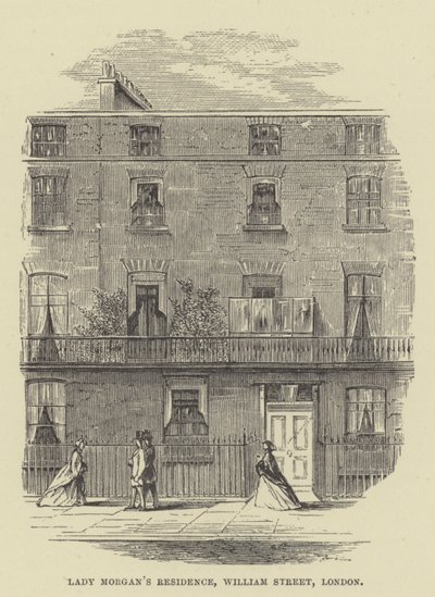 La residencia de Lady Morgan, William Street, Londres de English School