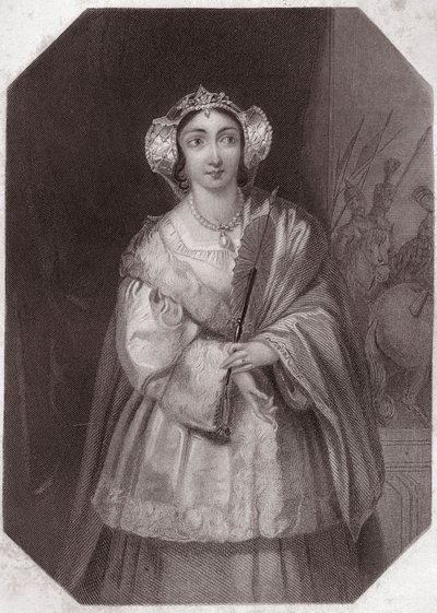 Lady Percy (Enrique IV) (Rey Enrique IV) en - “Galería de mujeres de Shakespeare, colección de cuarenta y cinco retratos serios de los primeros artistas de Londres, enriquecidos con notas críticas y literarias” ca. 1838 - de “Galería de mujeres de Shakespe de English School