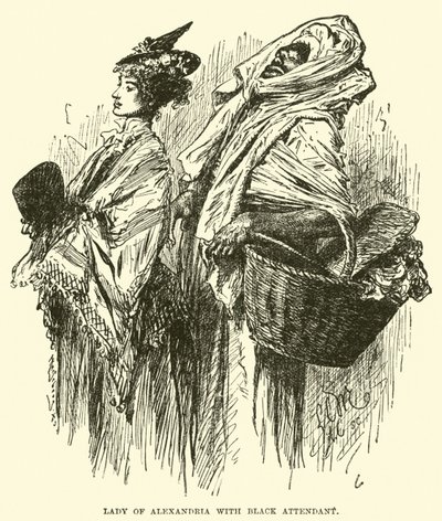 Dama de Alejandría con asistente negro de English School