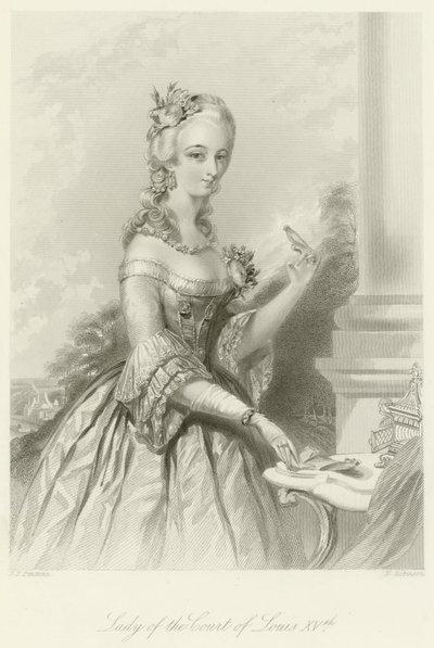 Dama de la corte de Luis XV de English School