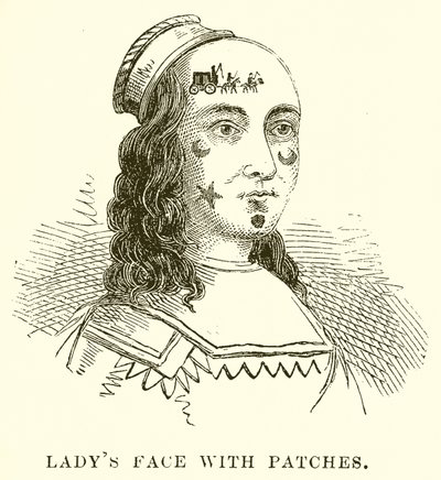 Rostro de dama con parches de English School