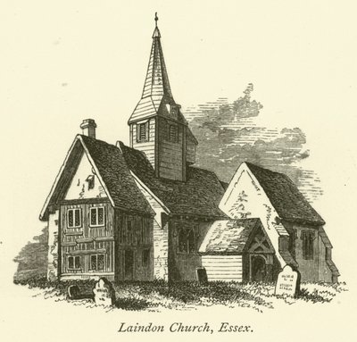 Iglesia de Laindon, Essex (grabado) de English School