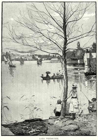 Lago Wendouree (grabado) de English School