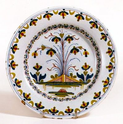 Plato de Delftware de Lambeth, c.1770 de English School