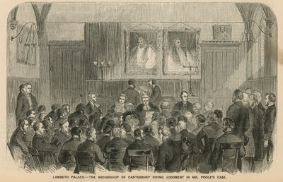 Palacio de Lambeth - El Arzobispo de Canterbury dando juicio en el caso del Sr. Poole de English School