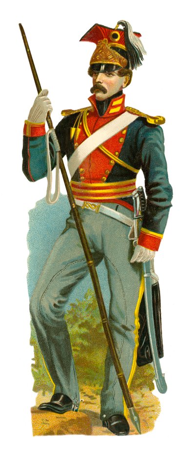 Lancero, época del rey Guillermo IV, 1831-37 de English School