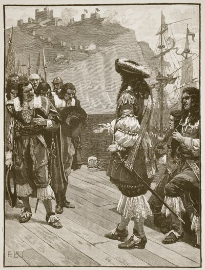 Desembarco de Carlos II en Dover, 26 de mayo de 1660, ilustración de Cassells Illustrated History of England de English School