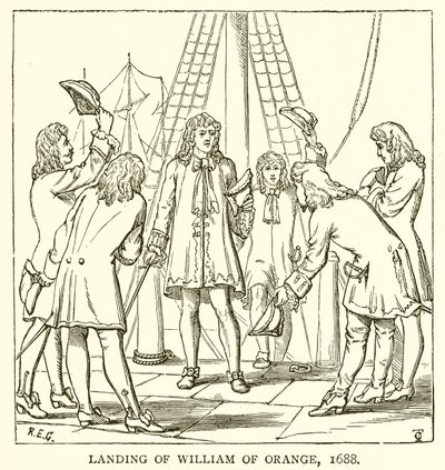 Desembarco de Guillermo de Orange, 1688 de English School
