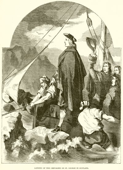 Desembarco del caballero de San Jorge en Escocia de English School