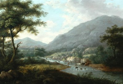 Paisaje con ganado de English School