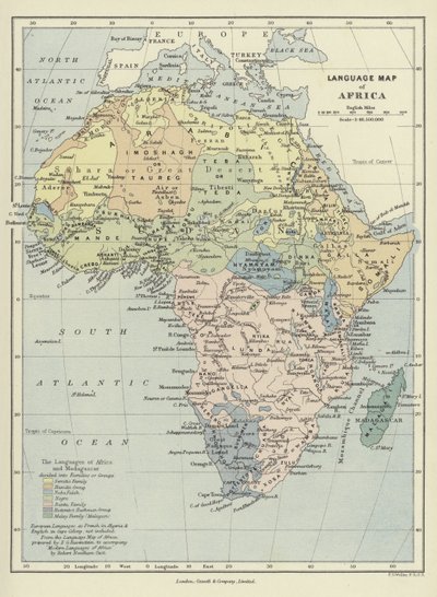 Mapa lingüístico de África de English School