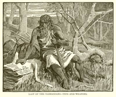 Últimos de los tasmanos: tipo y armas de English School