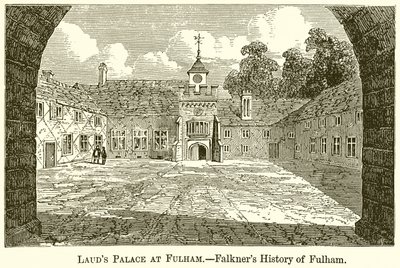 Palacio de Laud en Fulham.--Historia de Fulham de Falkner de English School