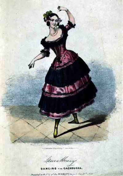 Laura Honey (c.1816-43) Bailando la Cachucha de English School