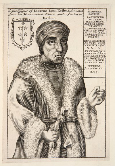 Laurenz Jans Koster, grabado de English School