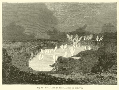 Lago de lava en la Caldera de Kilauea de English School
