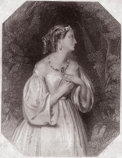 Lavinia, hija de Tito, prometida de Basiano (Tito Andrónico o La Muy Lamentable Tragedia Romana de Tito Andrónico) en - 