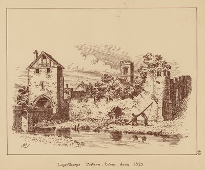 Farola de Layerthorpe, derribada en 1829 (litografía) de English School