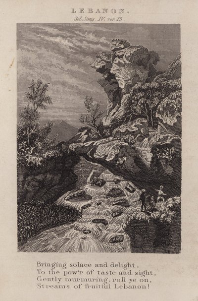 Líbano, Cantar de los Cantares IV, ver 15 (grabado) de English School