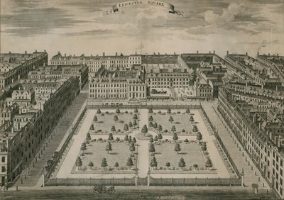 Leicester Square, Londres, en 1728 de English School