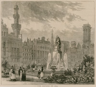 Leicester Square, Londres, en 1874 de English School