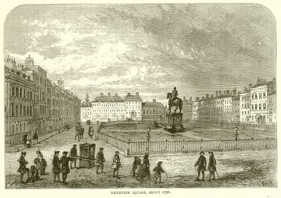 Leicester Square, alrededor de 1750 de English School