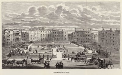 Leicester Square en 1874 de English School