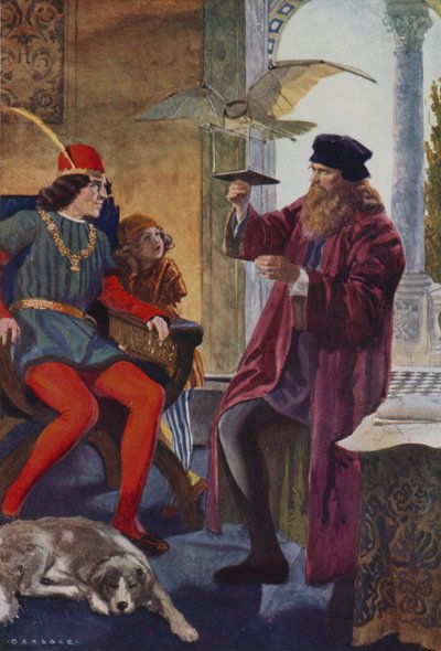 Leonardo mira hacia adelante de English School