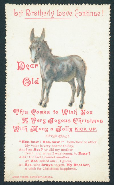 Que continúe el amor fraternal - Tarjeta de Navidad de English School