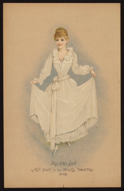 Letty Lind, actriz y cantante inglesa (litografia en color) de English School
