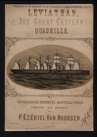 Leviathan, el Gran Eastern, portada de música victoriana de English School