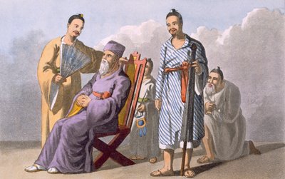 Jefe de Lewchewan y Acompañantes, 1820 de English School