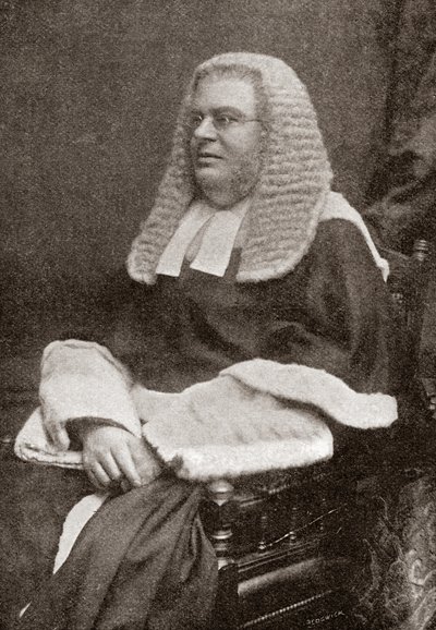 Lewis William Cave 1832 1897. Juez británico. De The Strand Magazine, publicado en 1896 de English School