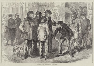 Comunistas franceses liberados en Montmartre (grabado) de English School