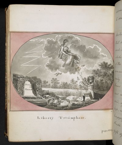 Libertad triunfante, "Las aventuras de Thomas Walter, según lo relatado por un amigo:" la autobiografía de Jorgen Jorgensen, dedicada a William Jackson Hooker (grabado en color) de English School