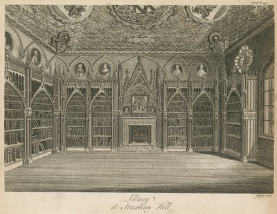 Biblioteca en Strawberry Hill, Londres de English School