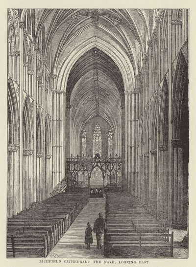 Catedral de Lichfield, la nave, mirando al este de English School