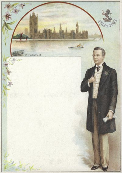 Tarjeta Liebig con Joseph Chamberlain de English School