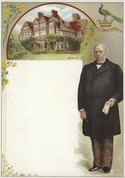 Tarjeta Liebig con Sir William Harcourt de English School