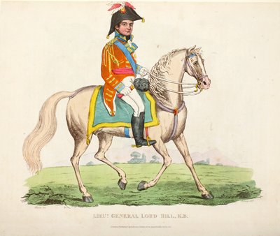 Teniente General Lord Hill KB, ilustración de Un Relato Histórico de la Batalla de Waterloo por William Mudford, 1816 de English School